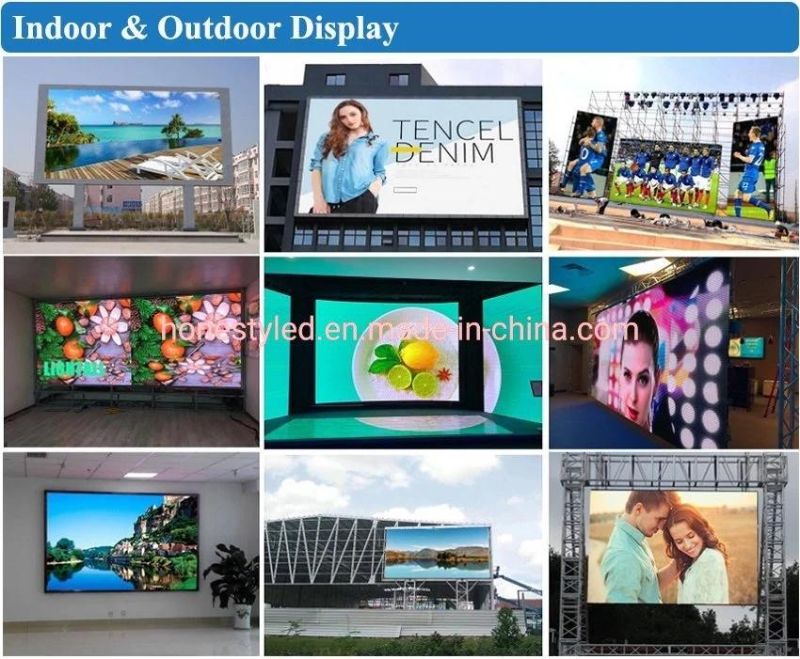High Brightness Refresh Full Color Display Indoor and Outdoor Advertising LED Wall Screen HD 500X1000 P4.81 LED Sign Board