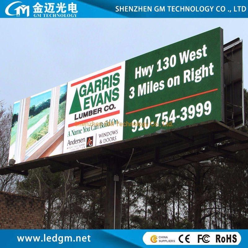 Super Quality Outdoor Full Waterproof 8000 CD LED Display Screen with Post Ads