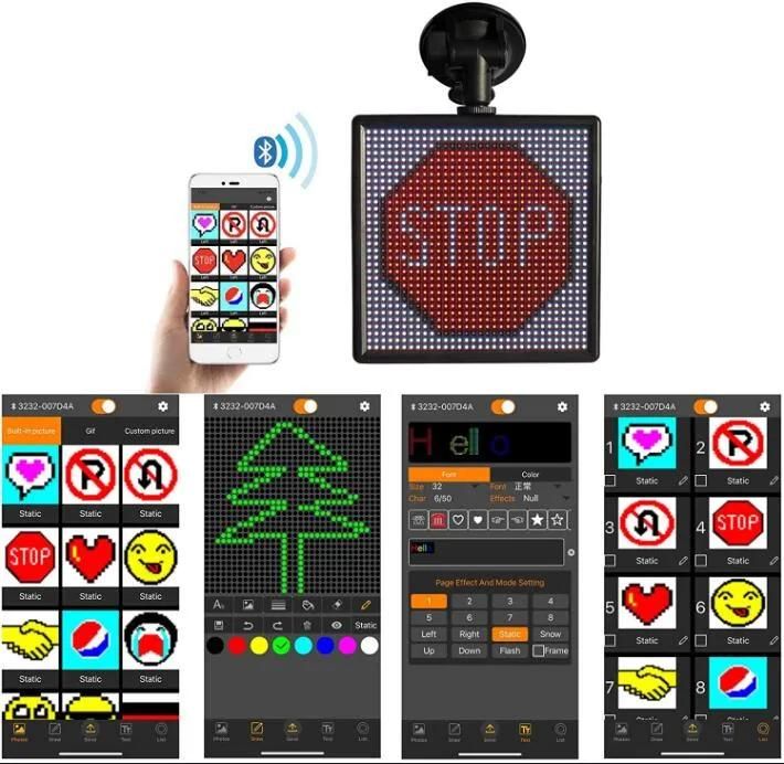 China Factory Price Image Jgp LED Display Car Emoji Display