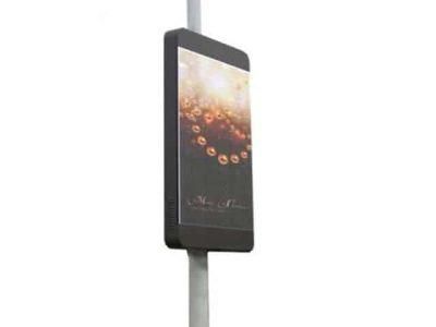 Outdoor Advertising Screen Lamp Pole LED Display Full Color P4 Digital Billboard Pantallas