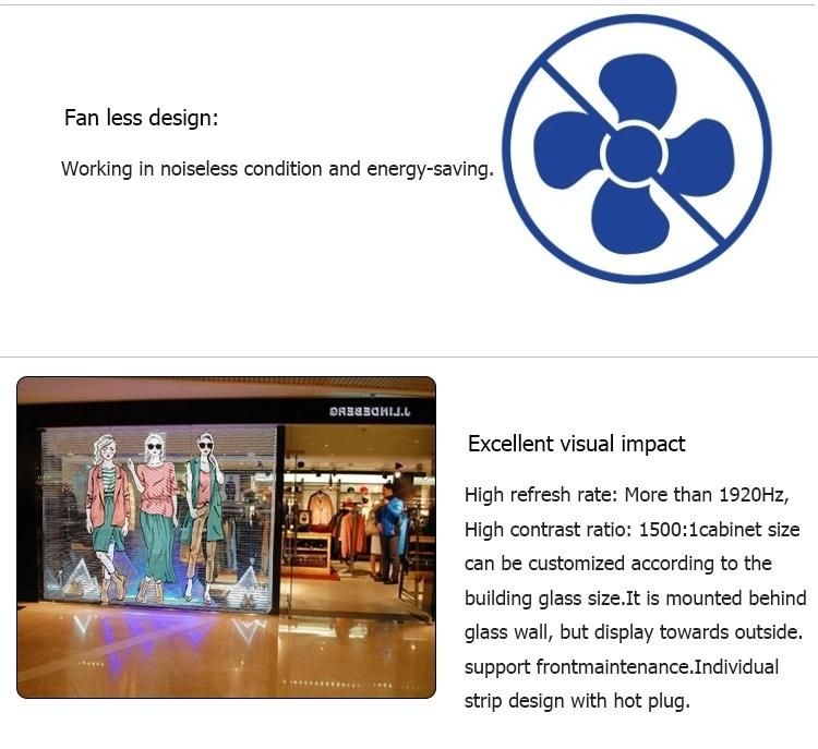 Indoor P3.91-7.82 Transparent LED Display by Lecede