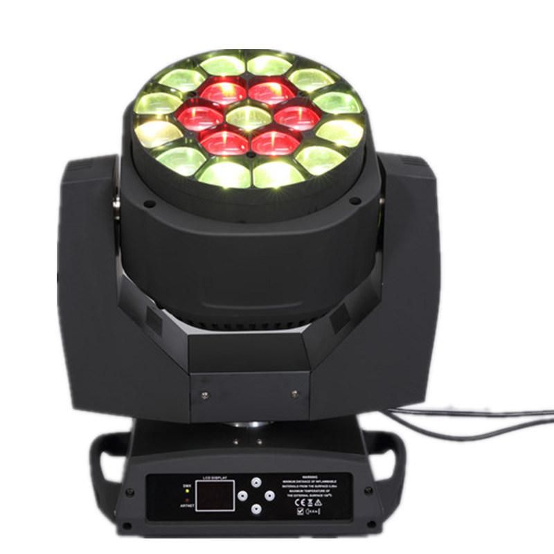 Bee Eye 19X15W LED DMX DJ Moving Head Wash Zoom RGBW 4in1 Lights