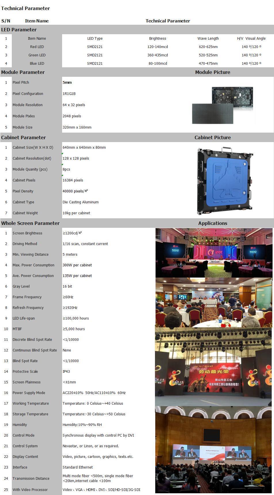 P5 Stage Lighting Video Advertising Screen Module LED Video Wall