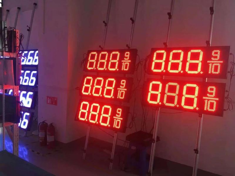 Reusable Waterproof 16inch LED Gas Price Sign Senior Outdoor LED Display
