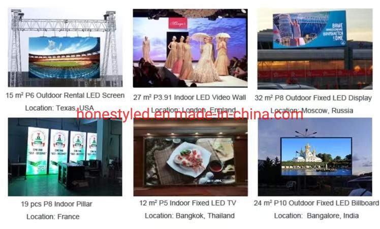 Popular Product Die Casting Aluminum Panel P3.91 Full Color 500X1000mm Cabinet Size Indoor Rental LED Signs for Event