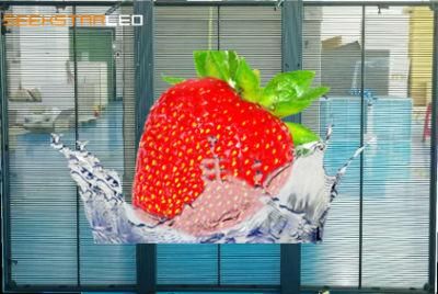 High Transparency Shop Window LED Display Screen P3.91-7.81 Transparent LED Screen