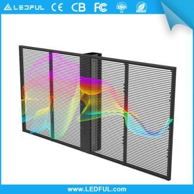 Full Color 1000*500mm P15.6-31.25 Outdoor Advertising Transparent LED Screen