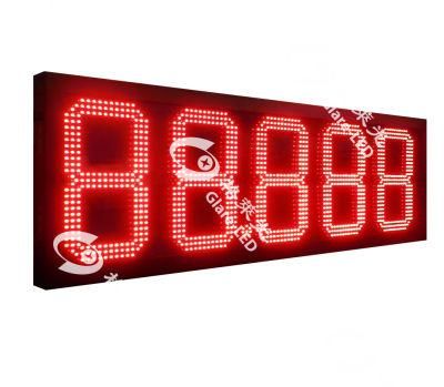 Red 88.88 LED Gas Signs LED Gas Price Display for Gas Stations
