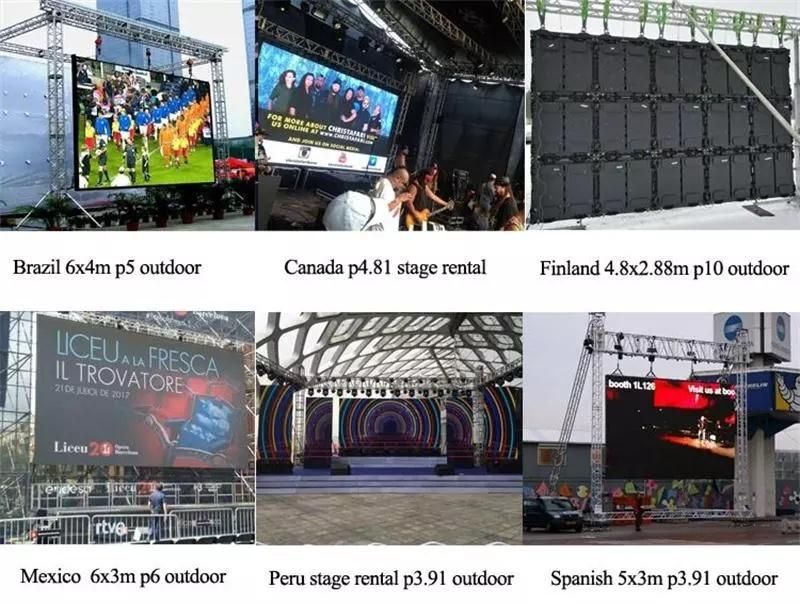 Curved P4.81mm Outdoor Rental LED Display with Nationstar LEDs