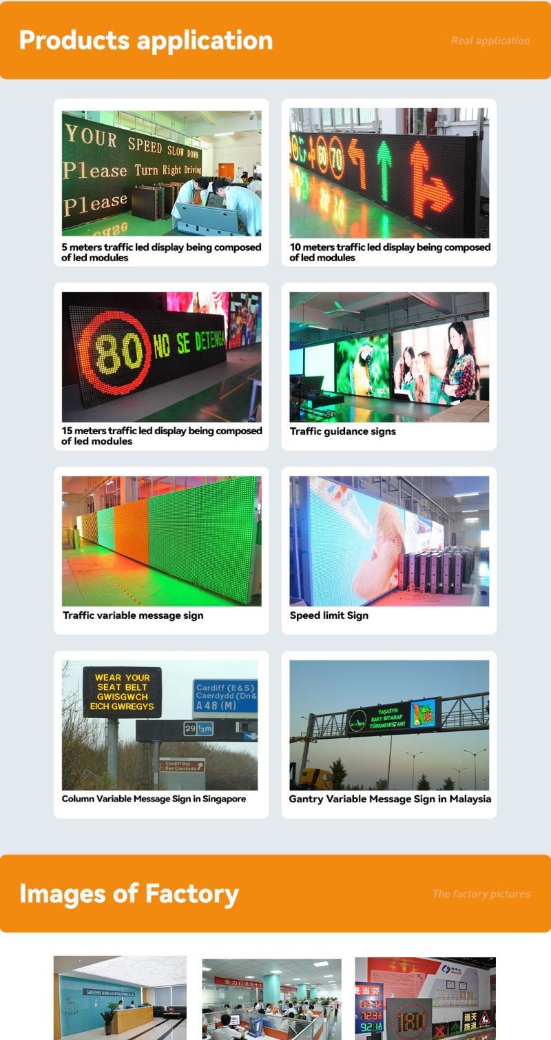 P25 LED Display Traffic Module Manufacturer Outdoor IP65 Waterproof Variable Message Board Gantry Sign Wanzhou Brand