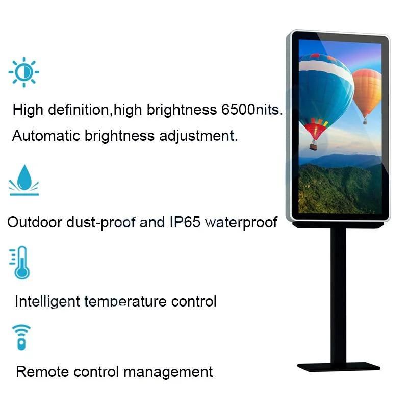 Energy Saving Full Color HD LED Video Display Screen Outdoor Street Light Pole HD LED Display