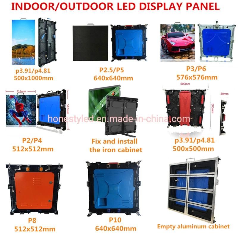 High Brightness Refresh Full Color Display Indoor and Outdoor Advertising LED Wall Screen HD 500X1000 P4.81 LED Sign Board