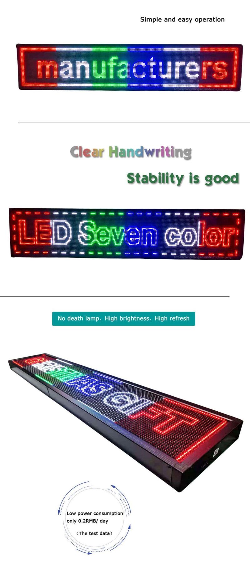 Mixed Color Wholesale Regular Multi-Function Digital Luminous Word LED Display