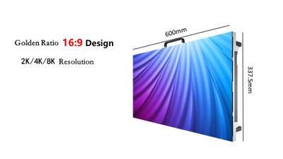 P1.25 P1.538 P1.56 P1.667 P1.875 P1.93 P2 600mm*337.5mm 16: 9 Ratio Indoor Fine Pitch LED Display for Advertising