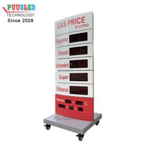 Outdoor Oil Price Display Gas Boards Prices Gas Station 7 Segment LED Signs Standing Gas Price Sign