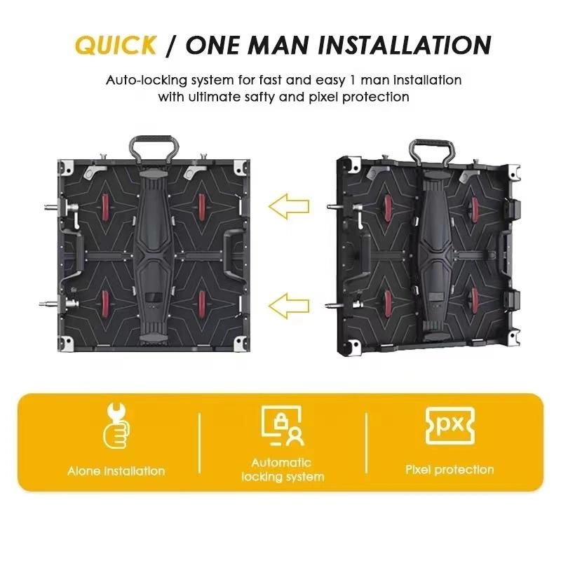 Indoor P2.604 Rental LED Display Total Hard Connect Screen Stage Background Front and Rear Maintenance Video Wall