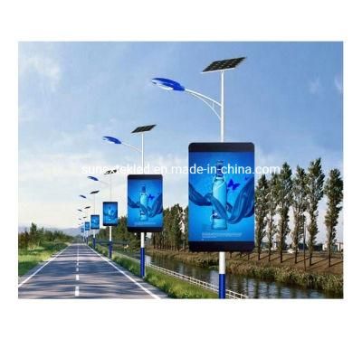 Smart City Road 4G WiFi Remote Control Pillar LED Billboard P2.5 P3 P4 P5 P6 P8 Outdoor Street Lighting Pole LED Display Panel