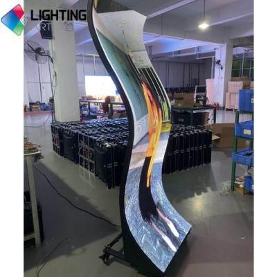 Ultra Slim Indoor P1.875 P2.5 P3 Mobile Advertising LED Display Digital Poster with Foldable Stand LED Screen