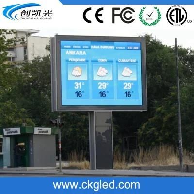 P16mm DIP Outdoor Single_Column Fixed LED Billboard for Advertising