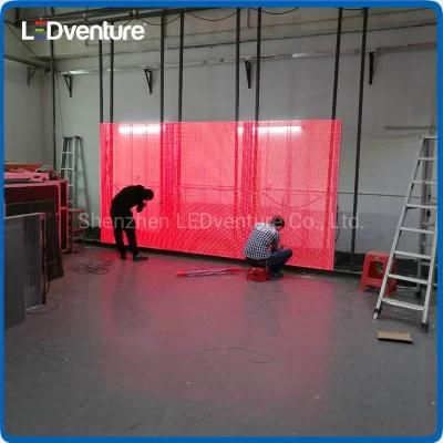 Indoor P7.8 Advertising Digital Screen Transparent Glass LED Display