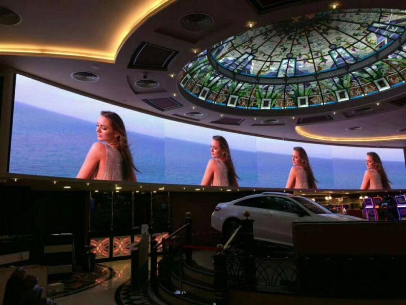 P3.9 Curved Indoor Full Color High Definition LED Video Screen Wall