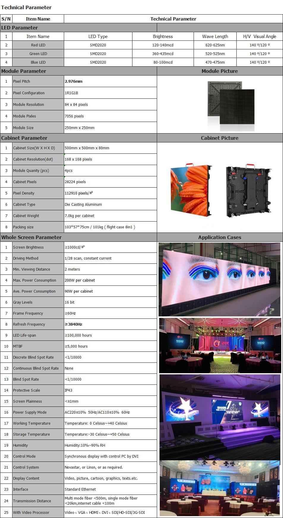 P2.9 Portable Video Screen Panel Stage Performance LED Advertising Display Factory