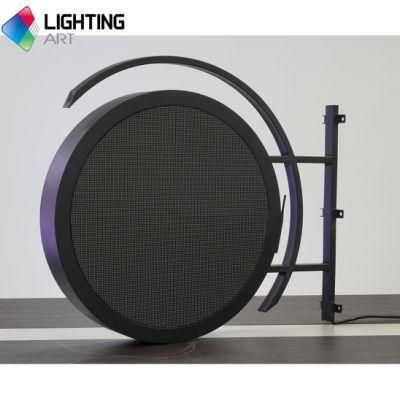 Outdoor SMD Double Sided Circle Shape LED Screen Logo Round LED Sign Advertising Display