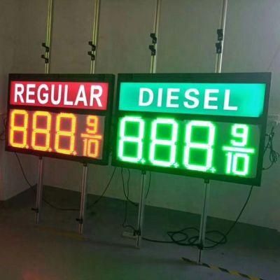 888 9/10 USA Wireless Control Single Red LED Gas Station Display