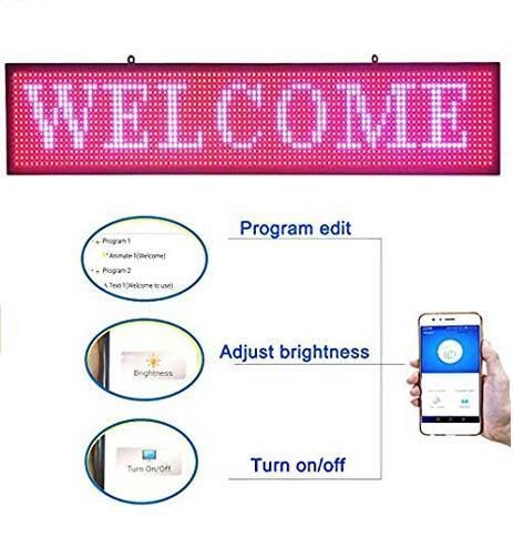 7-Color Indoor LED Sign Programmable USB&WiFi Rolling Information LED Display