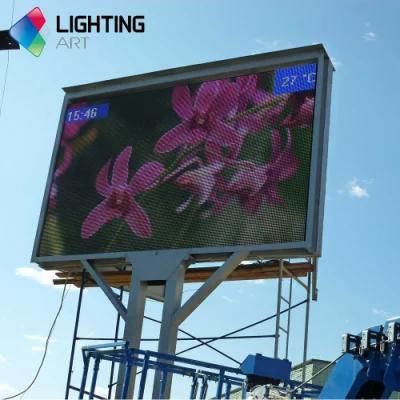 P10 Lamp Waterproof Outdoor Fixed Full Color Advertising Screen Big Video LED Display