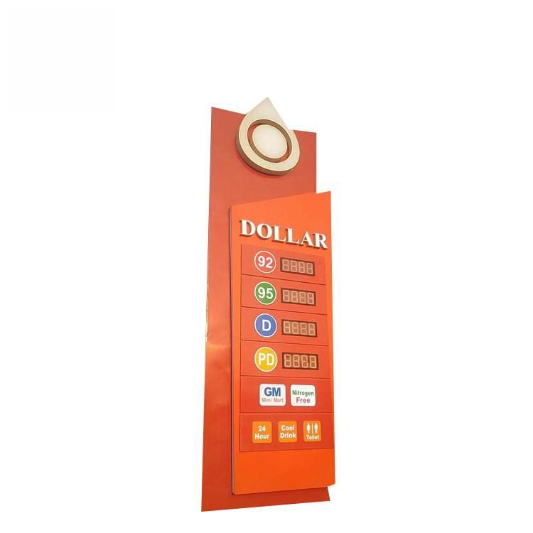 High Brightness 8/12/16/24 Inch Dual Color LED Gas Price Sign