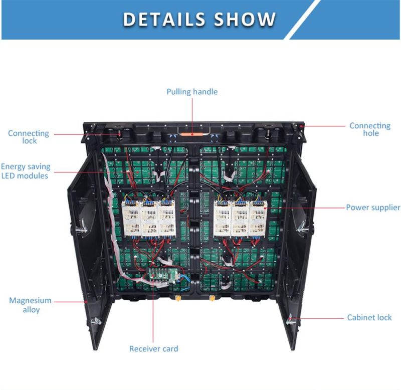 High Quality Full Color P5 P6 P6.67 P8 P10 Advertising Display Outdoor LED Display Panel LED Billboard LED Video Wall Back Service LED Display Screen