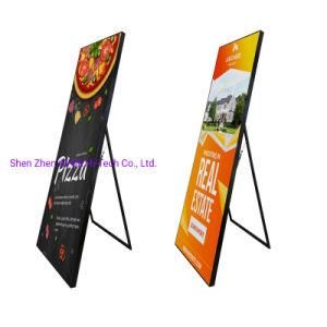 P2.5mm HD LED Poster Display / Floor Stand Ultra Thin Indoor Advertising Poster