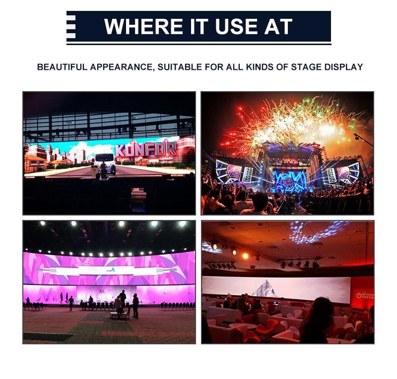 HD 3D Indoor P3.91 P4.81 P2 P2.5 P3 P4 P5 Full Color LED Video Wall Stage for Concert Display Flexible Screens China Price