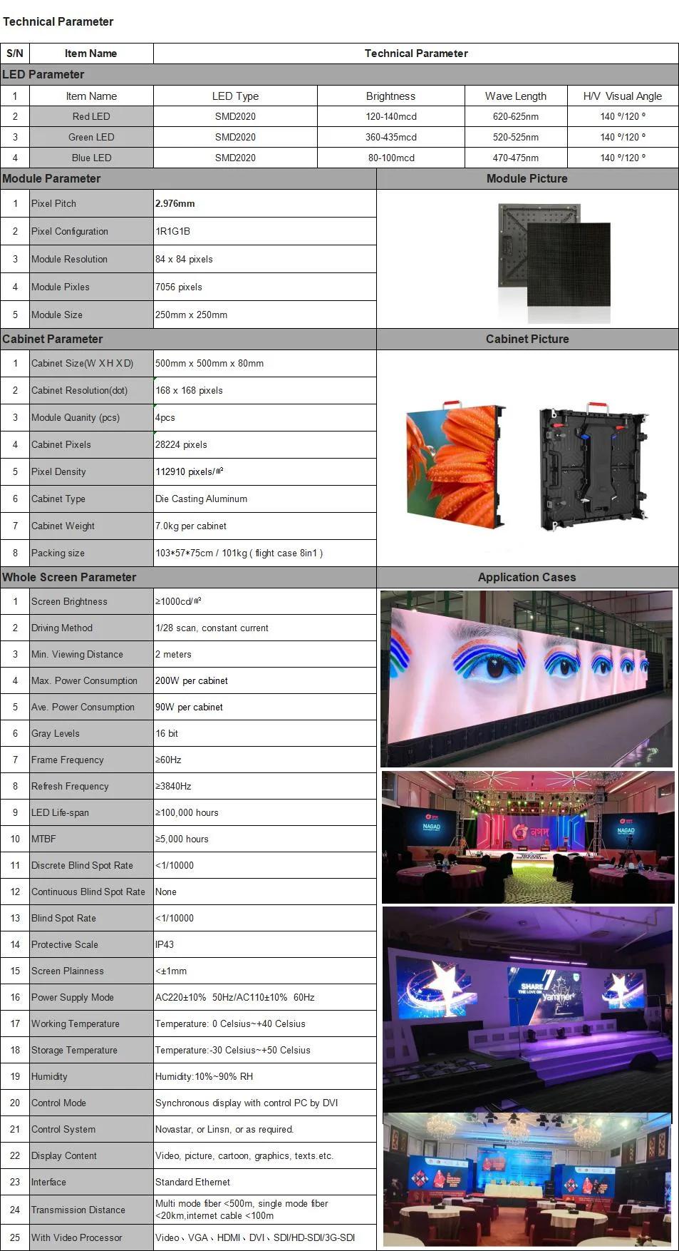 P2.9 Stage Backdrop Wall Stage Decoration Lighting Rental LED Screens