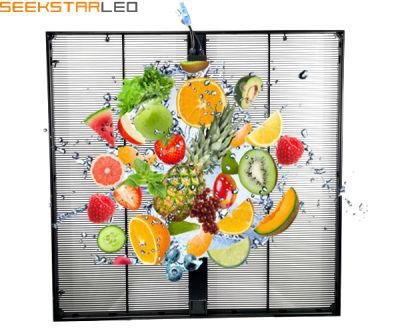 Beautiful and Large Transparent Window Showing of LED Display Wall P3.91-7.81 with Light Cabinet Packing