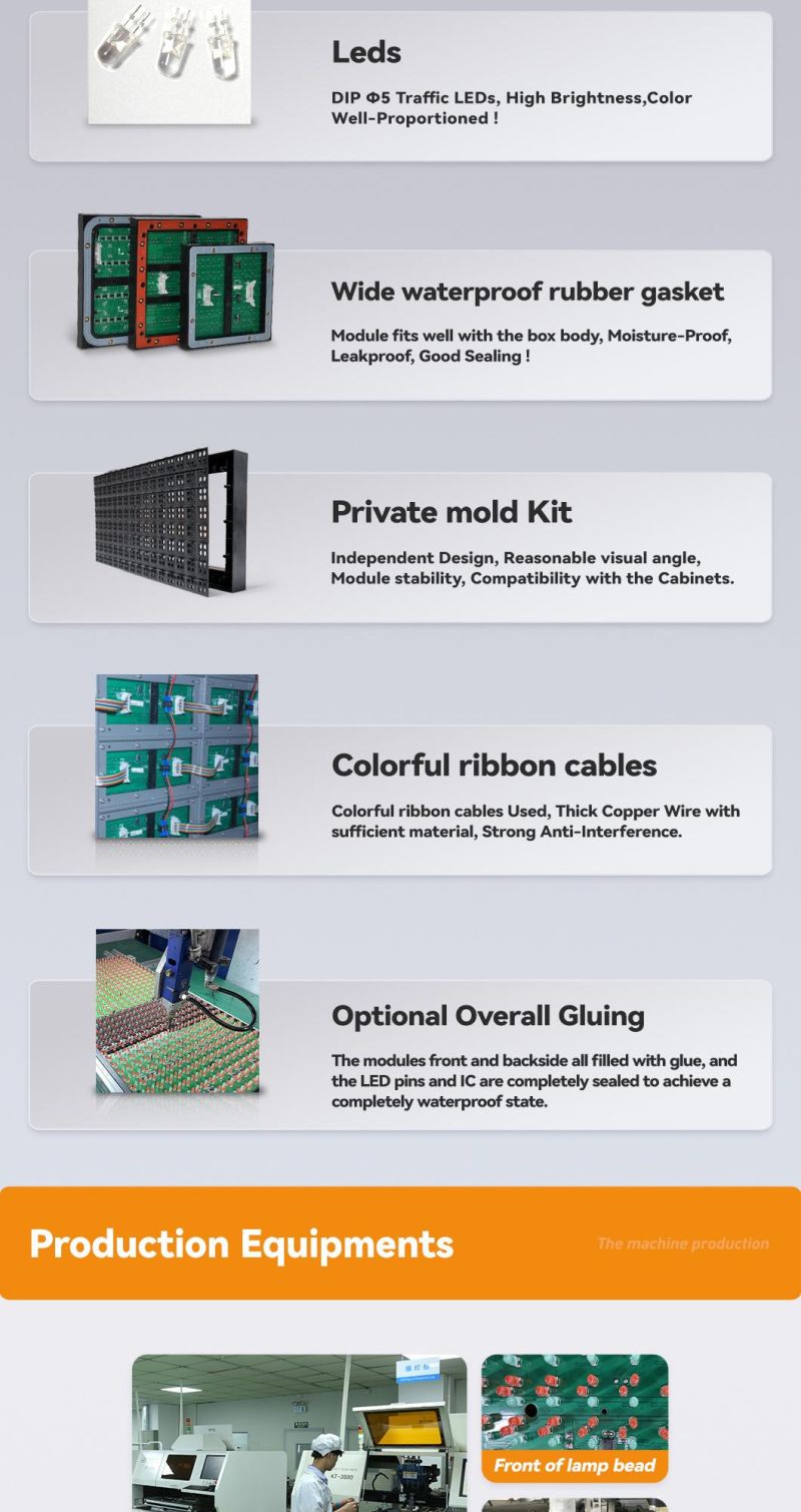 Mbi Chip DIP P20 LED Modules for Outdoor Usage