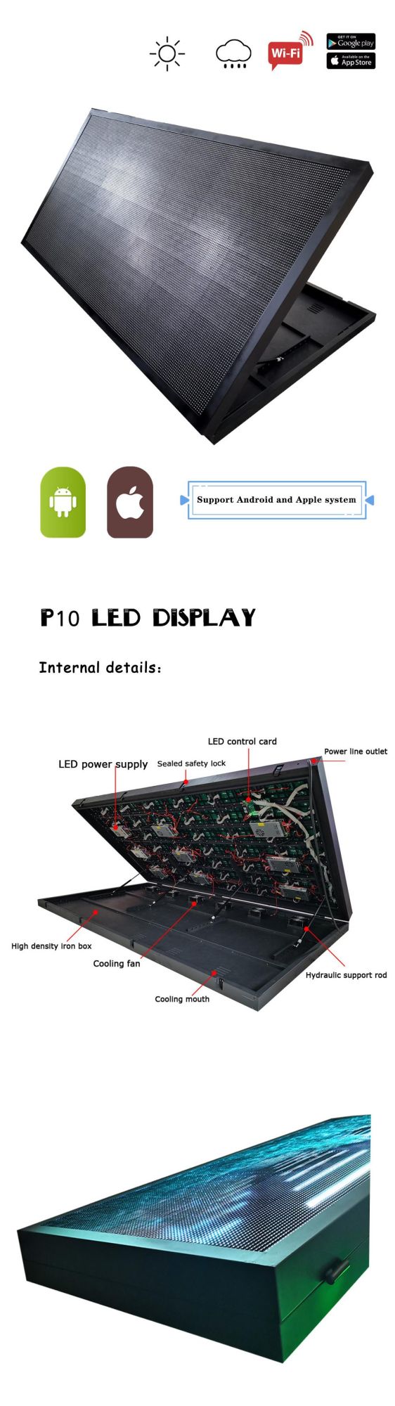 P10 Outdoor LED Screen Far View Distance Full Color Billboard Signs