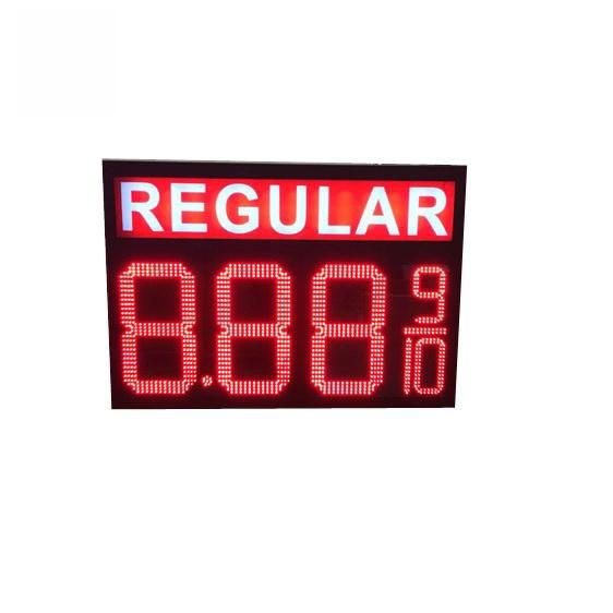 8/10/12/16/24 Inches Outdoor LED Gas Station Price Display Sign