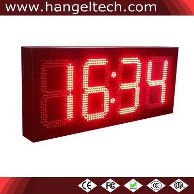 High Brightness Outdoor Waterproof LED Digital Wall Clock Display (8 Inches Digit)