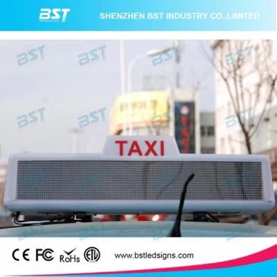 P6 Red Color Programmable Taxi Top LED Scrolling Sign