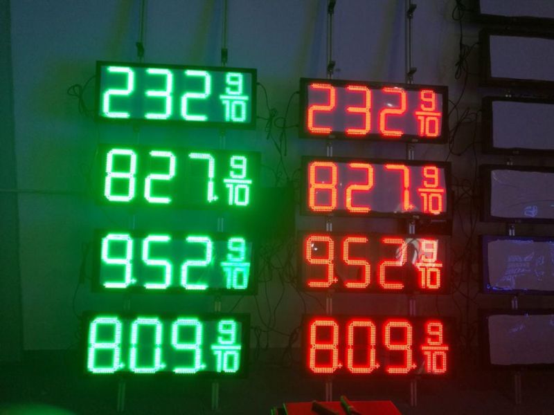 10 Inch Outdoor LED Gas Price Digital Sign LED Gas Station Price Display