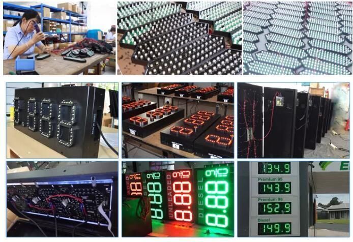 Outdoor Gas Station Gas Price/ 4 Digits Pylon Sign Pricing Price LED Signs/ LED Numbers Display Boards