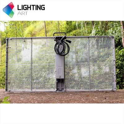 P3.91 Transparent Glass LED Display Window Screen Full Color Display Panel Price LED Crystal 500X500mm