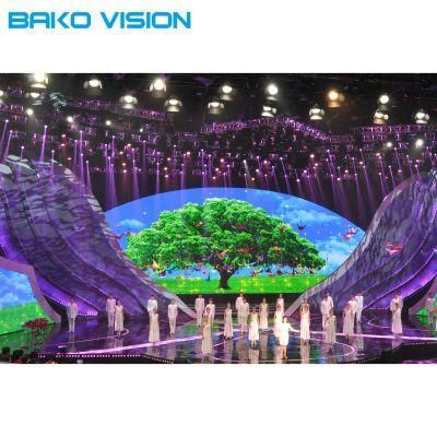 50X50mm Curved P4.81 Outdoor Rental LED Display for Concerts