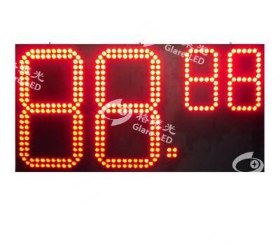 Red Color 7 Segment Display 36-60&quot; LED Digit Display for Gas Price Time Date Sign