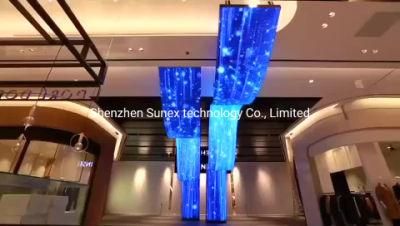 China Factory New Hot Special Creative Curved Round Square Cylinder Indoor P2 P2.5 P3 P4 Soft Flexible LED Module LED Panel LED Display Screen