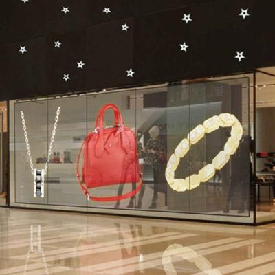 Indoor/ Outdoor P3.9-7.8 Full Color Transparent LED Display Screen SMD Curved LED Video Wall Glass LED Screen for Showcase