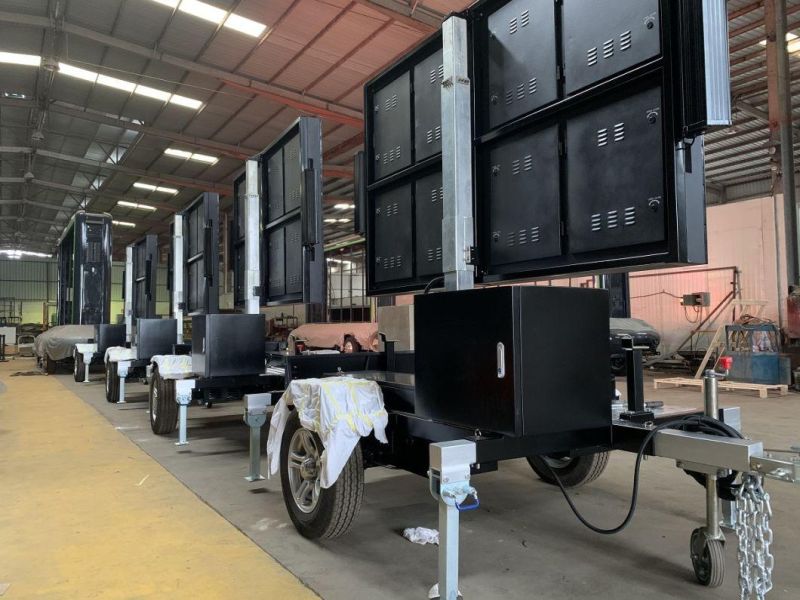 Outdoor Mobile Trailer High Brightness Full Color Digital LED Advertising Display Billboard Sign