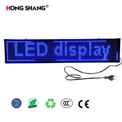 Semi-Outdoor Wall Beautiful Blue Text Play Slogan LED Advertising Display